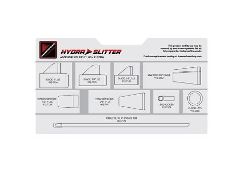 The HydraSlitter® Matrix Card for 5/8" through 1" host pipe guides crews through selecting and assembling the correct tooling string for larger‑diameter lead service replacement. 