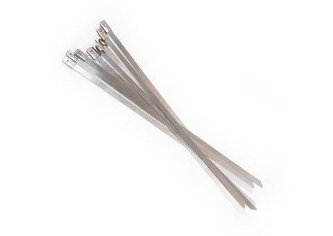 Stainless steel cable ties. 