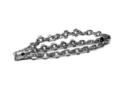 6" Tiger Drill Chain, 1/2" Shaft for use in cleaning existing pipes with a Picote Miller system. 