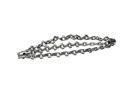 8" Tiger Drill Chain, 1/2" Shaft for use in cleaning existing pipes with a Picote Miller system. 