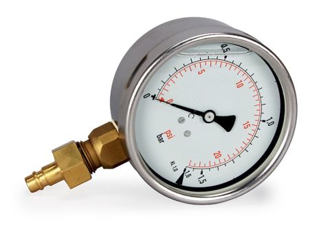 Replacement pressure gauge for Mini-Hydra, Midi-Hydra, Hydra, and Super Hydra inversion drum systems