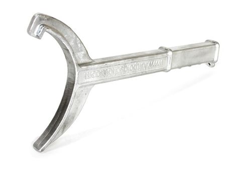 Storz wrench in 6 inch and 8 inch sizes used to tighten and secure inversion hose, drum, and nozzle connections in CIPP installation equipment