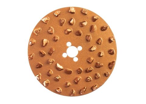 Picote Twister front metal panel 3mm thick with large carbide grit for cutting concrete and liner in trenchless pipe applications