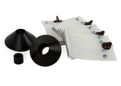 Picote Standard Pipe Cutter 4 inch panel kit with cutting panels and centralizers for removing overshot liner using 3/8 inch or 1/2 inch shaft systems