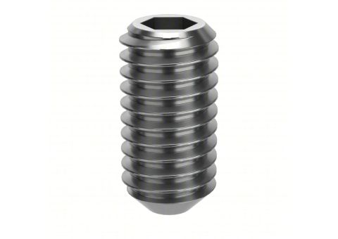 Picote set screws in multiple metric sizes used for securing hubs, panels, and tooling attachments in pipe cleaning and trenchless equipment
