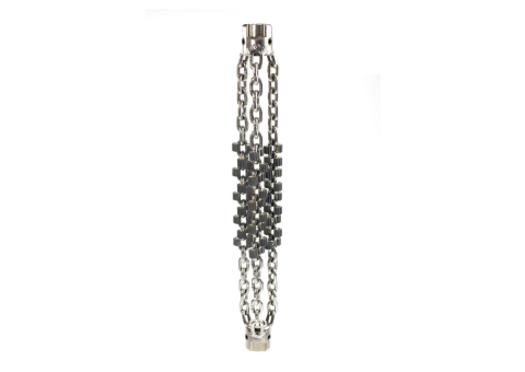 ORIGINAL PREMIUM CHAIN, 8", 3/4" SHAFT for use in cleaning or descaling pipes with a Picote miller system. 