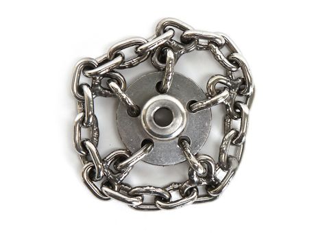 PVC CYCLONE CHAIN, 4', 1/3' SHAFT for use in cleaning or descaling pipes with a Picote miller system. 