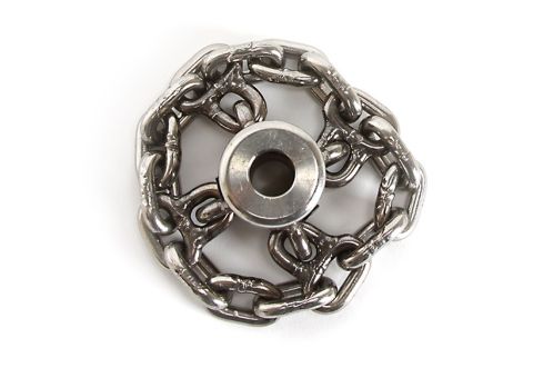 PVC CYCLONE CHAIN, 4", 1/2" SHAFT for use in cleaning or descaling pipes with a Picote miller system. 