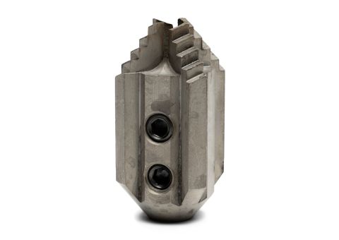 Picote Special Drill Head Cutter with square design and side blades for enlarging openings in cast iron pipe blockages