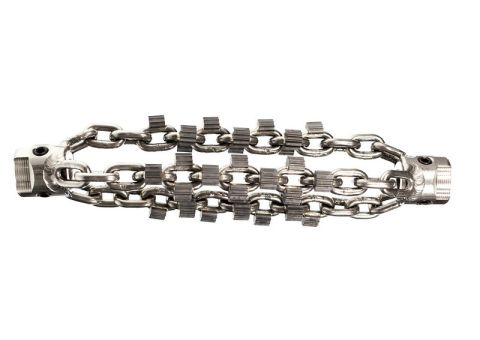 Picote 3D premium replacement grinding chain, 2-3", 1/3" shaft, without leader or spring used for cleaning or descaling pipes using Picote Miller systems. 
