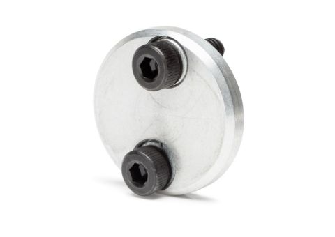 Picote Mini Smart Sweeper hub disc with screws installed in place of front drill head for controlled pipe cleaning without cutting