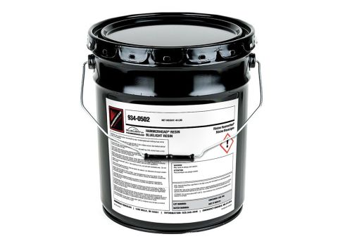 HammerHead Bluelight resin in a black 5 gallon pail. 