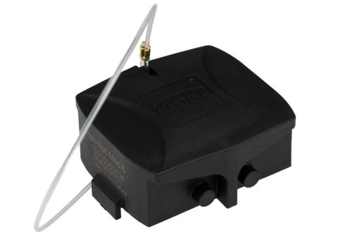 BlueLight Harting Han-Eco connector cover used to protect electrical connection points on BlueLight curing system components