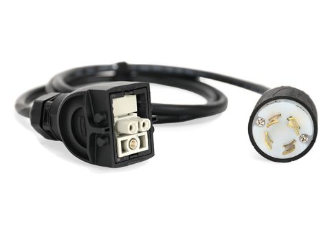 BlueLight 3 replacement 240V twist-lock power cord used to connect the power supply to a compatible electrical outlet