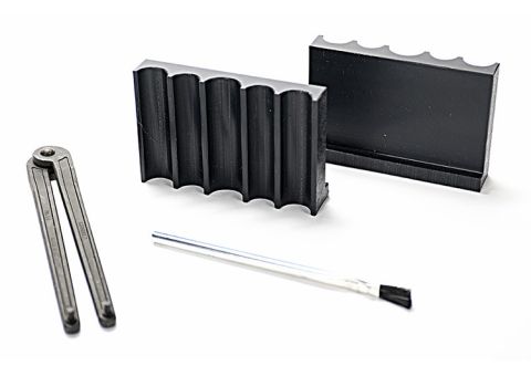 BlueLight light head cleaning kit including mounting tool, spanner wrench, and cleaning brush for routine LED curing system maintenance