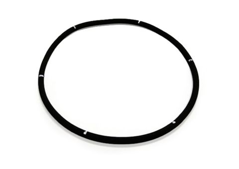 Hydrophilic seal that has white tic marks for where glue is applied. 