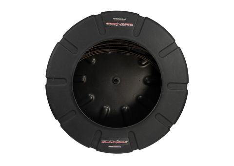 Hydraslitter cable storage drum with cable. 