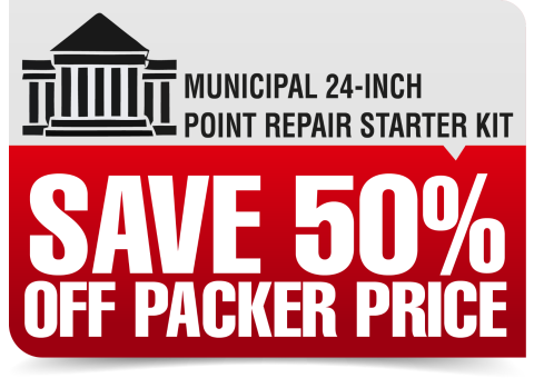 Callout showing discount on packer of 50% when purchasing a starter kit. 