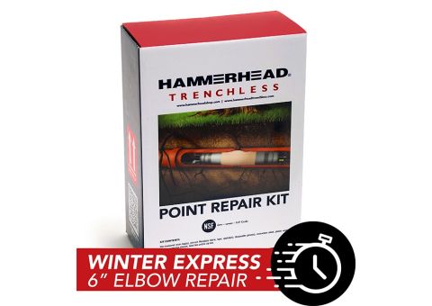 Point repair kit box with a 6"x24" winter express elbow repair. 