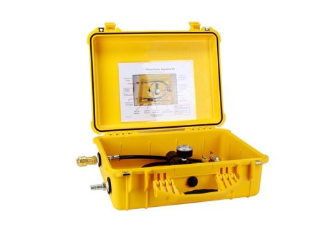 Air regulator in plastic hard case used in point repair installations. 