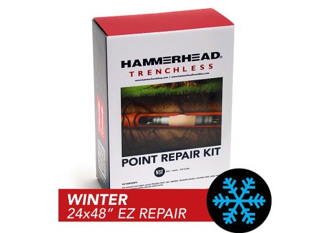 Point repair kit box with a 24"x48" winter repair. 