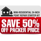 Callout showing discount on packer of 50% when purchasing a starter kit. 