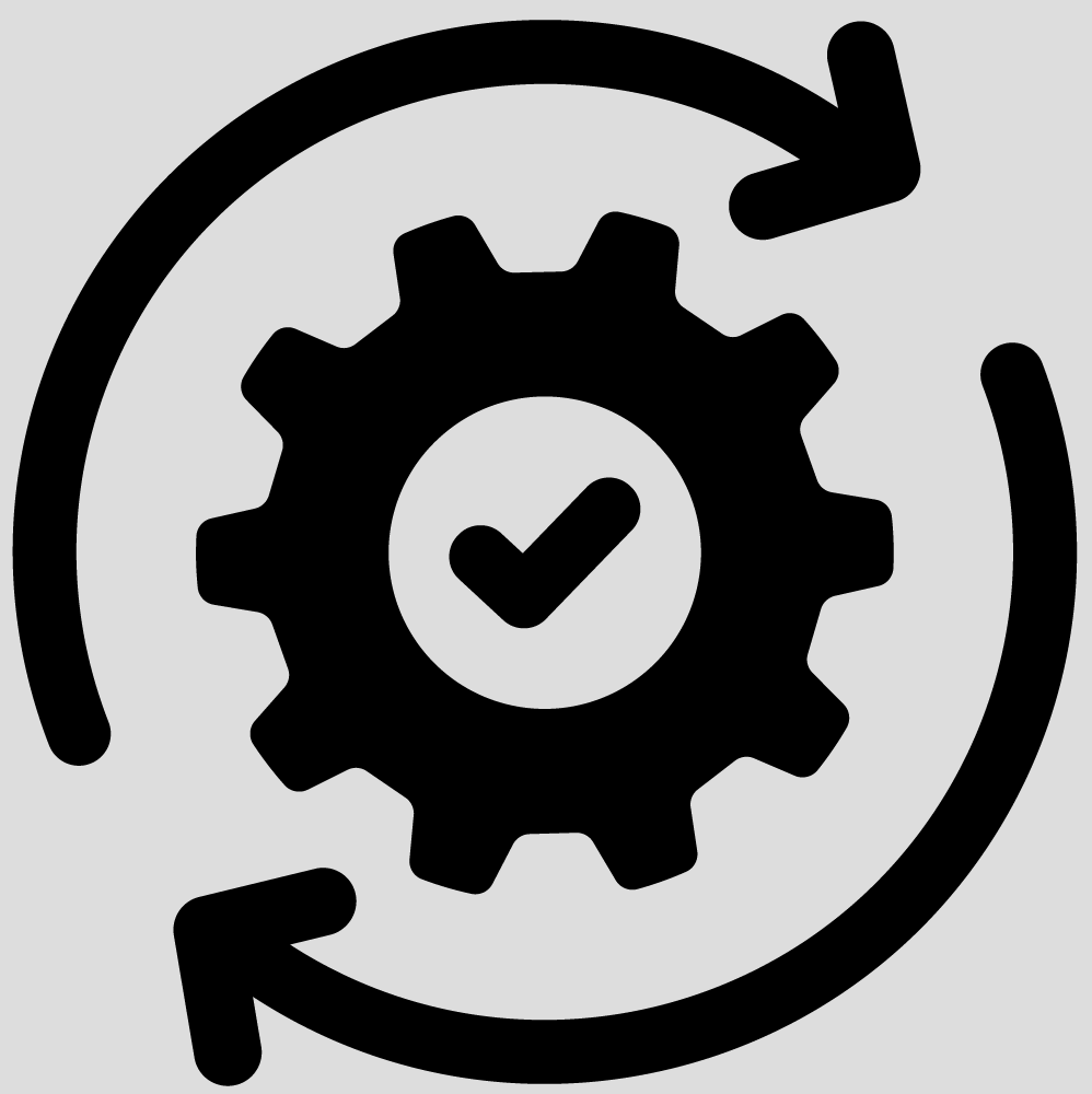 gear with checkmark